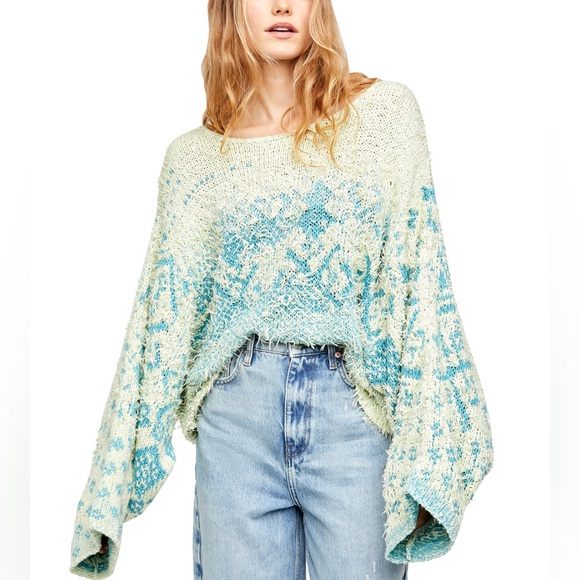 Free People Sweaters - Free People NWT Large Midnight Beach Pullover Oversized Sweater